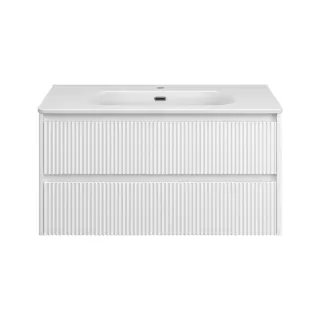 Подвесная тумба под раковину Brevita Riva 100 УТ000026199 белый